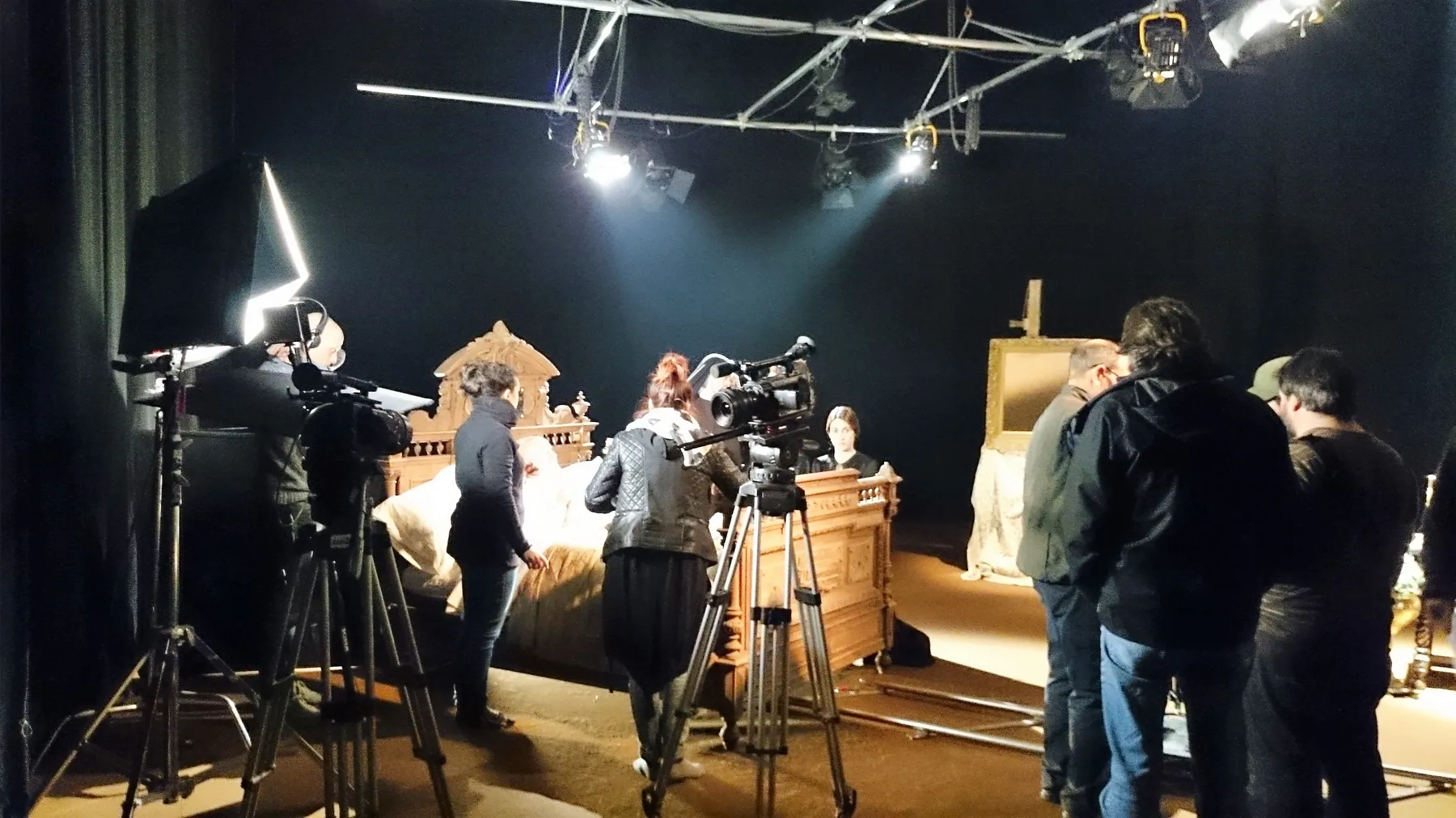Grabación de televisión en el plató ATS 2001