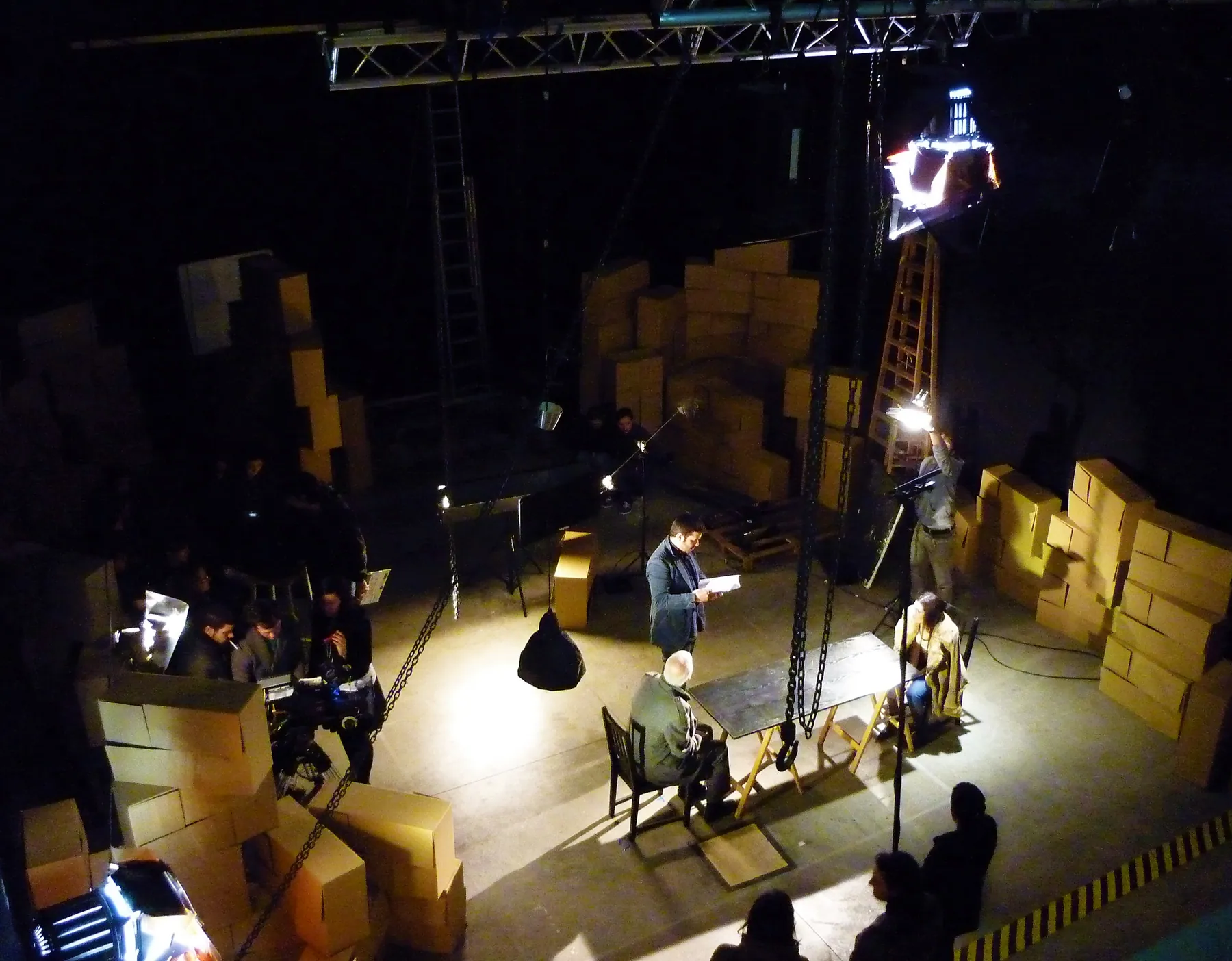 Decorado de cortometraje en el plató ATS 2001 de Alcorcón, Madrid