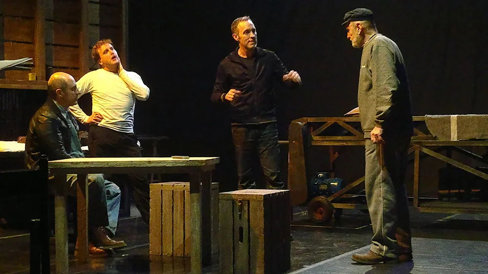 Ensayo teatral en el plató ATS 2001