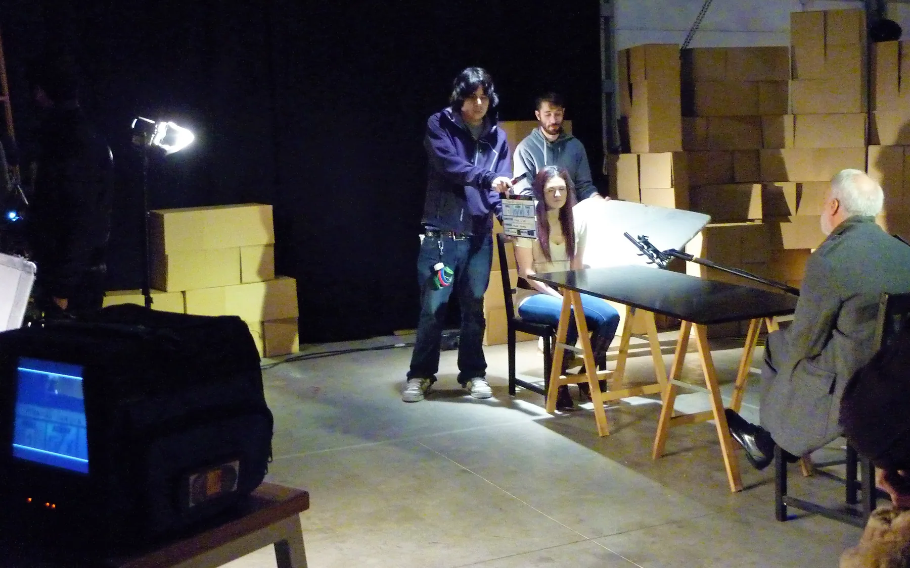 Claqueta durante un casting en el plató ATS 2001